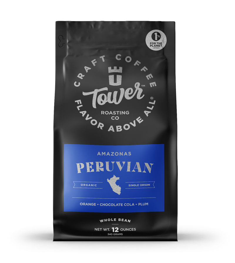 Amazonas Peruvian Single Origin Whole Bean Coffee by Tower Roasting Co