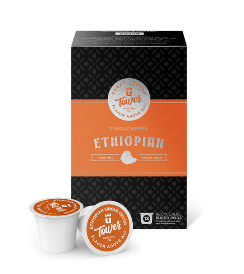 Yirgacheffe Ethiopian K-Cup SuperPods by Tower Roasting Co.